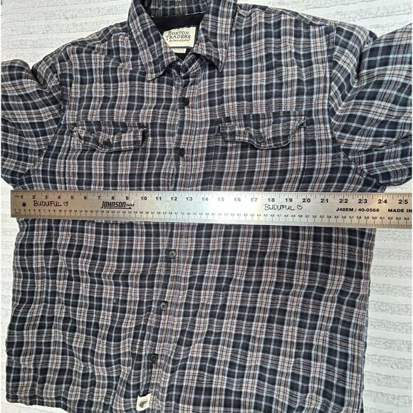 Boston Traders Men XL Flannel Shirt Jacket Button Front Plaid Multicolor Casual - Picture 5 of 9